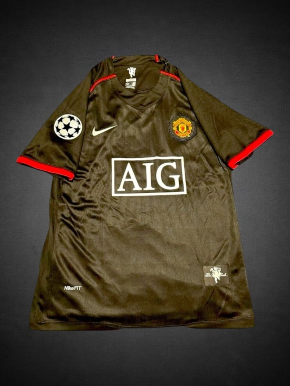 07/08 Man united champions league away kit. Cristiano Ronaldo CR7 soccer jersey